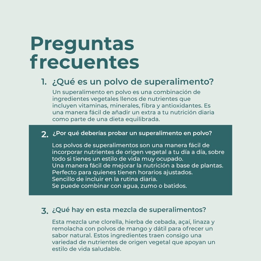 Superalimento en polvo